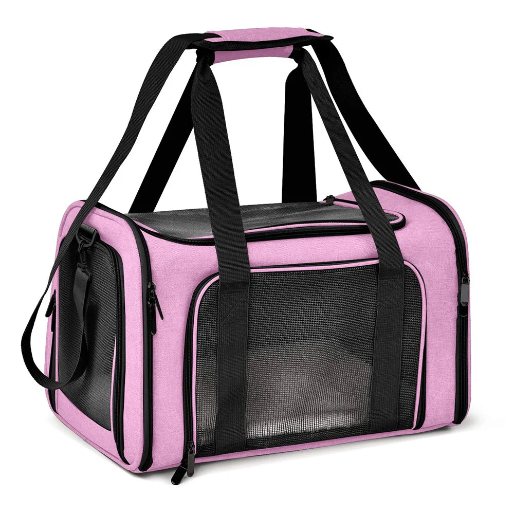 Airline approved dog carrier bag, comfortable and secure pet travel tote for flights and on-the-go adventures