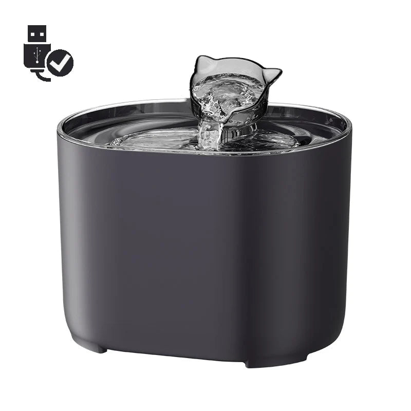 Automatic cat water fountain with filter, provides continuous fresh and clean water for your cat's hydration