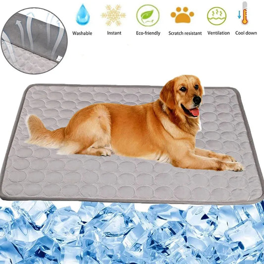 Breathable dog cooling mat, perfect for hot summer weather to keep your dog cool and comfortable