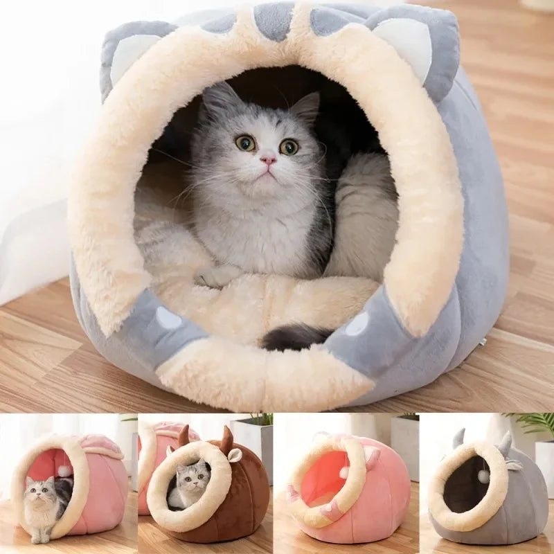 Cat/kitten cave bed, a cozy and comfortable hideaway for your pet to rest, sleep, and play