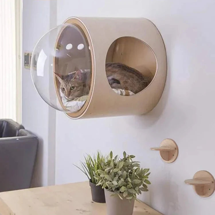 Space Capsule Cat Villa & Platforms - The Ultimate Retreat for your Feline Friend - Dog and Cat Studio