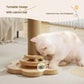 Premium Wooden Cat Scratch Post - One piece with Interactive Toys - Dog and Cat Studio