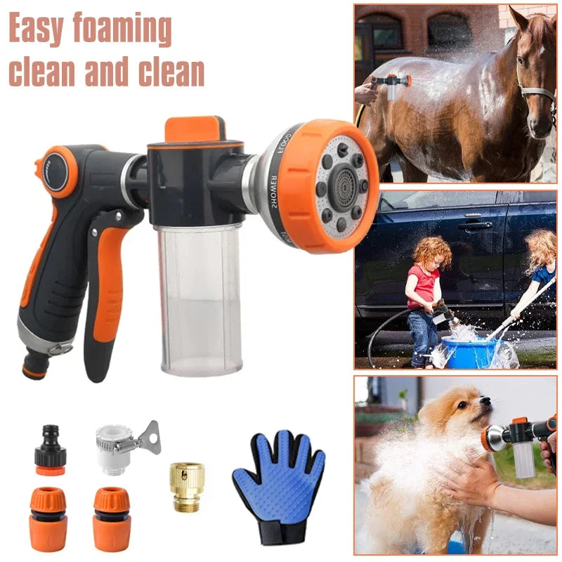 Dog Wash High Pressure Spray Nozzle- Dual Use Jet Foam Soap