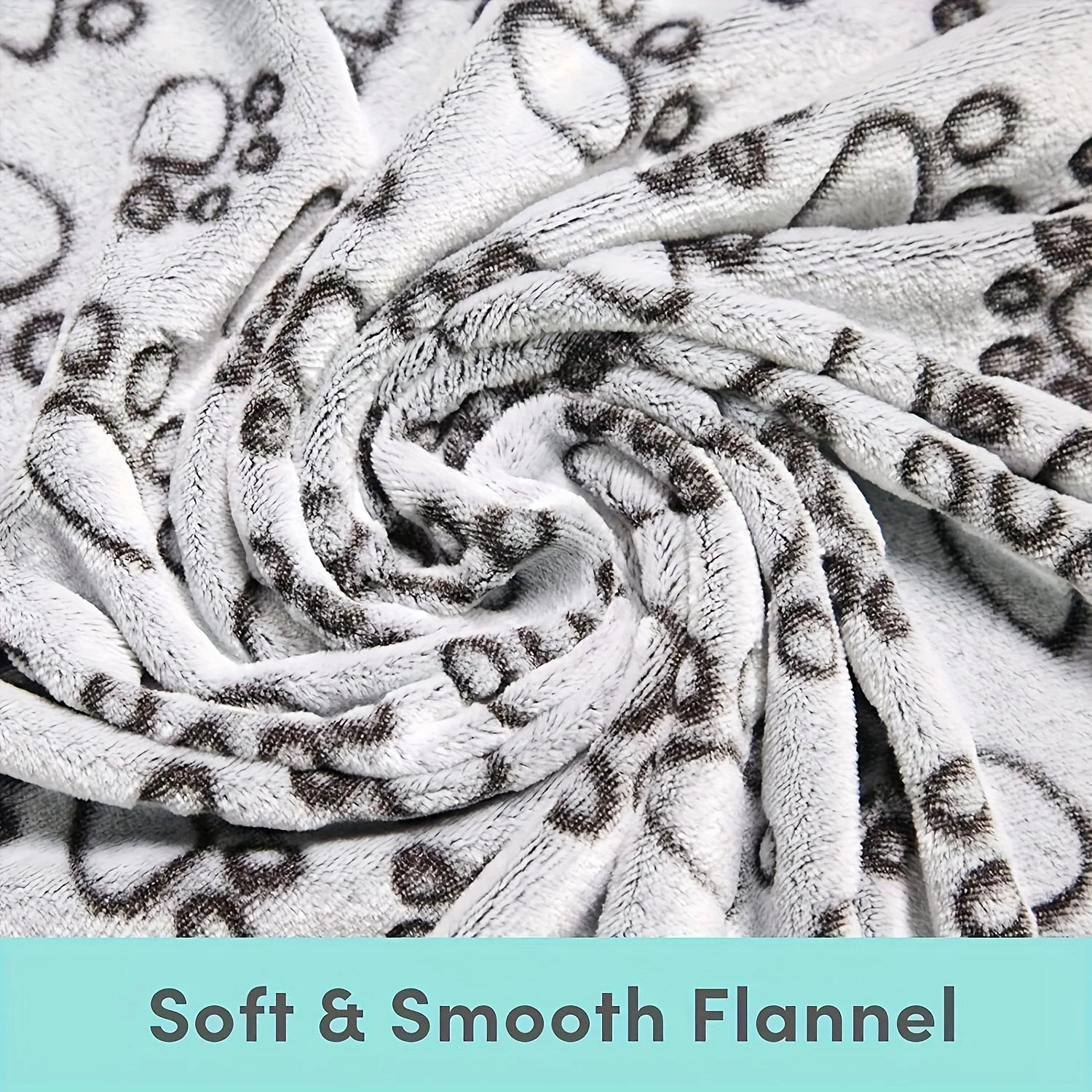 the Soft Grey Fluffy High-Quality Blanket twisted in a swirl in the middle to show how soft it is